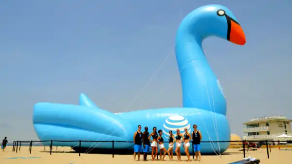 AT&T  Technology Company Break Record Creating The Largest Inflatable pool toy (See photos)